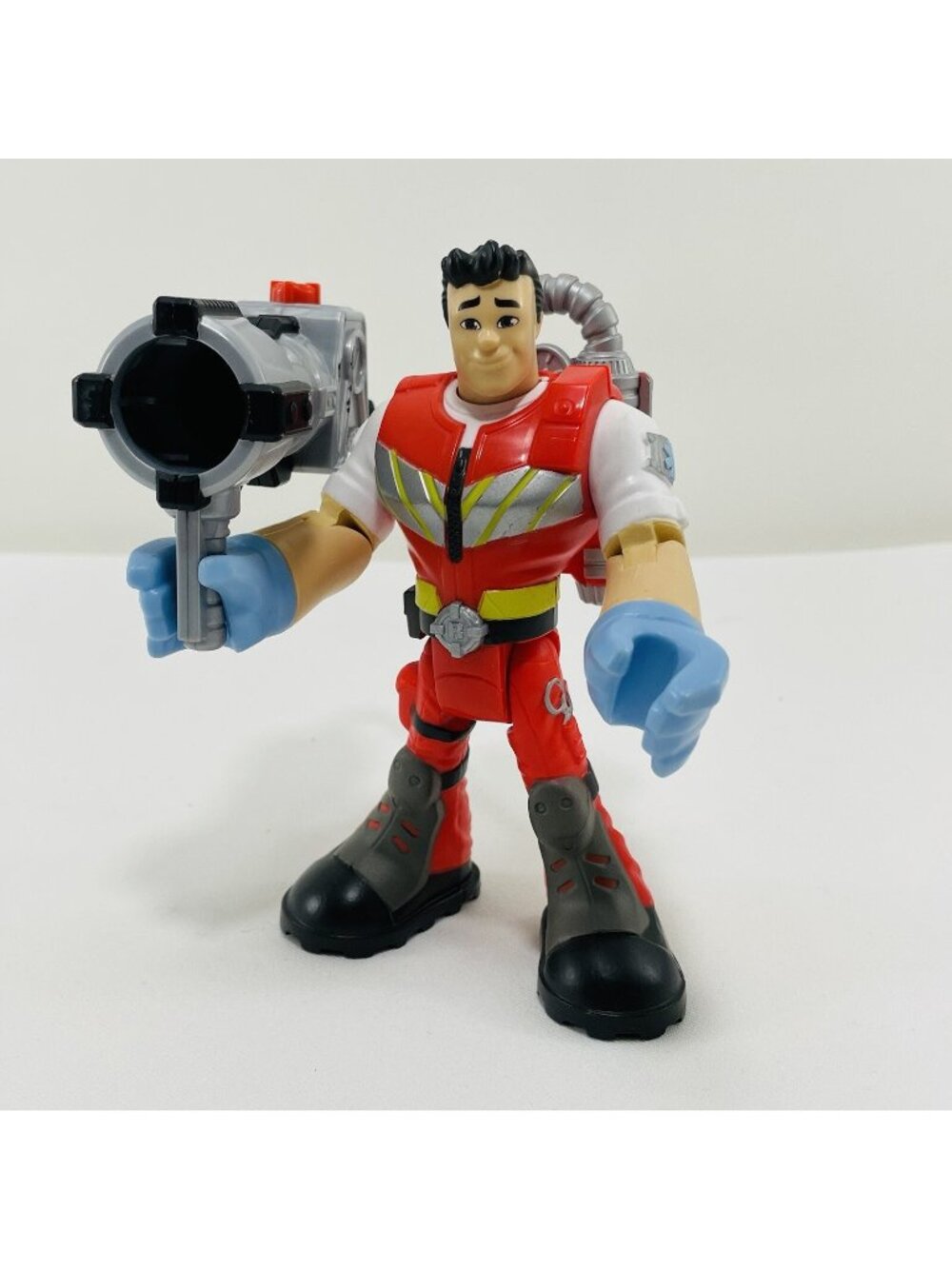 Mattel Fisher Price Rescue Heroes Reed Vitals Figure Man Tool Weapon Adjustable